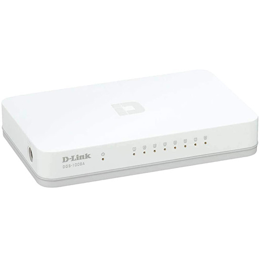 D-Link DGS-1008A 8-Port Gigabit Desktop Switch Front