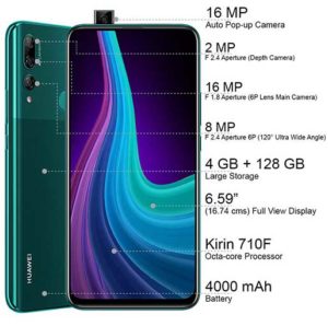 Huawei y9 prime 2019 green full view