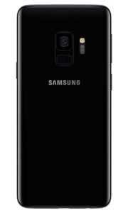 Samsung Galaxy S9 128 GB black in back view