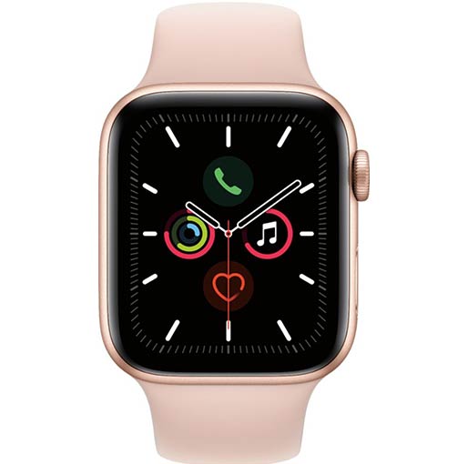 Apple Watch Series 5 (GPS + Cellular, 44mm) - Gold Aluminum Case with Pink Sport Band