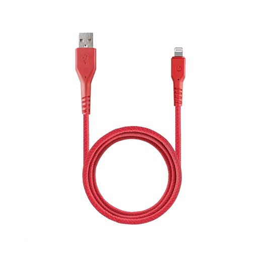 Energea FibraTough Lightning to USB-A Cable 1.5M-Red