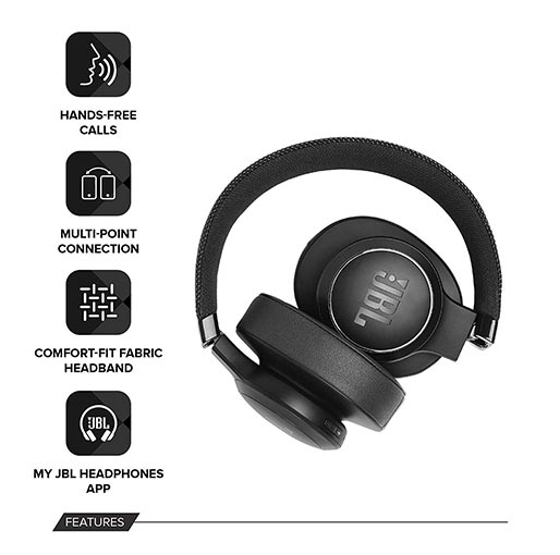 JBL Live 500BT Wireless Over-Ear Voice Enabled Headphones with Alexa 2