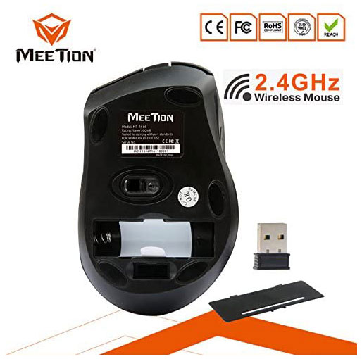 MEETiON Pro 2.4G Ergonomic Wireless Mobile Optical Mouse 3