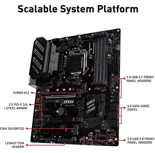 MSI Z390-A Pro LGA1151 Gaming Motherboard 2