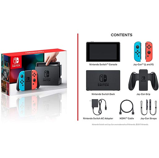 Nintendo Switch – Neon Red and Neon 4