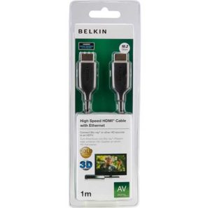 Belkin 1 Meter High Speed HDMI Cable with Ethernet (Black)