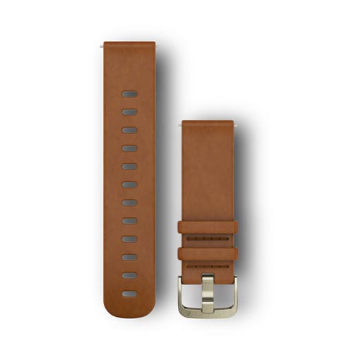 Garmin Quick Release Band Light Brown Leather Band 20mm Startech Store