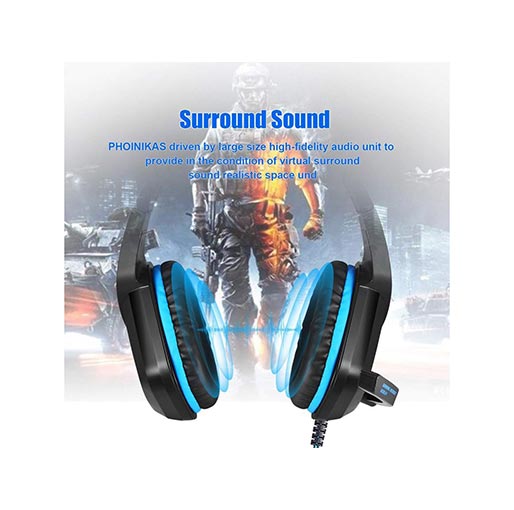 PHOINIKAS H1 Stereo Gaming Headset Blue Startech Store