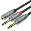Unitek 3.5MM AUX Audio Cable-Female to 2xMale