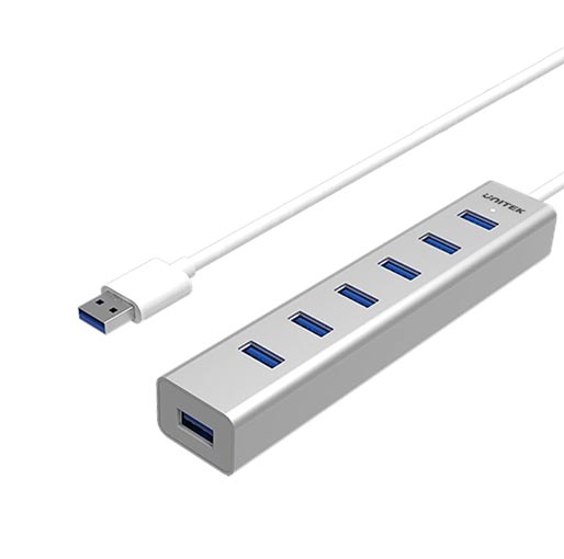 Unitek USB 3.0 7-Port Portable Aluminum Hub with Charging