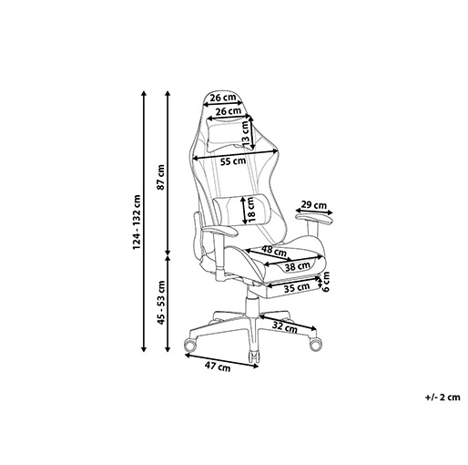 Victory Black and Red Adjustable Gaming Chair