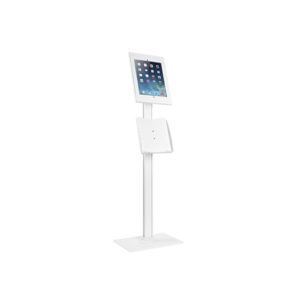 ANTI-THEFT TABLET KIOSK FLOOR STAND WITH CATALOGUE HOLDER FOR 12.9" IPAD PRO (GEN1/2) - PAD26-04CL
