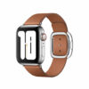 Apple Watch Strap 40mm Saddle Brown Modern Buckle - Medium (fits 145–165mm wrists).