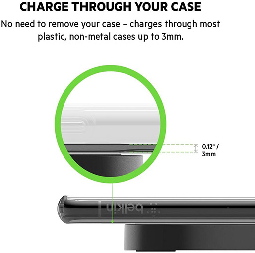 Belkin F7U068btBLK BOOSTUP↑ QI Wireless Charging Pad,