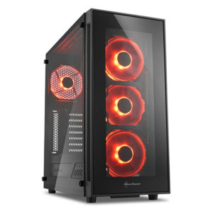 Sharkoon TG5 Red TG5 ATX midi tower gaming PC Case-0560