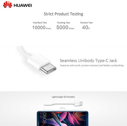 HUAWEI Type C to 3.5mm Headset Jack Adapter CM20 Startech Store