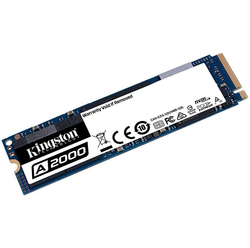 Kingston A2000 M.2 2280 250GB NVMe PCIe Gen 3.0 x4 3D NAND Internal Solid State Drive (SSD) SA2000M8/250G