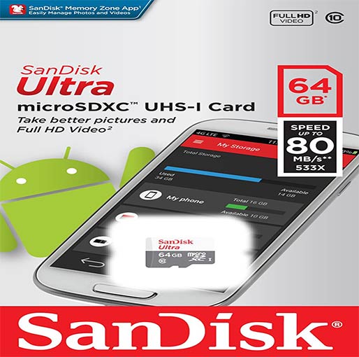 SanDisk Ultra SDSQUNS-064G-GN3MN 64GB 80MB/s