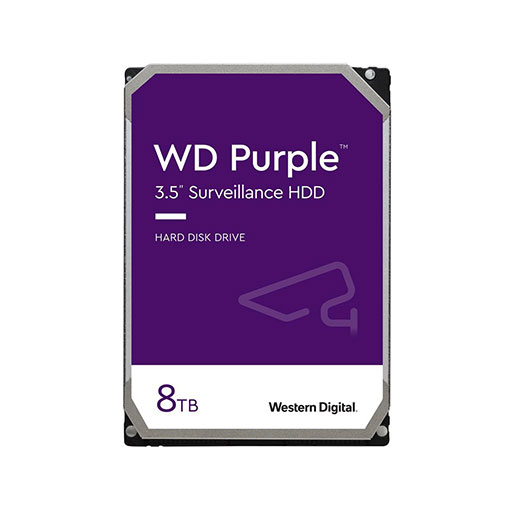 WD Purple 8TB Surveillance Internal Hard Drive - 7200 RPM Class, SATA 6 GB/s, 256 MB Cache, 3.5" | WD82PURZ