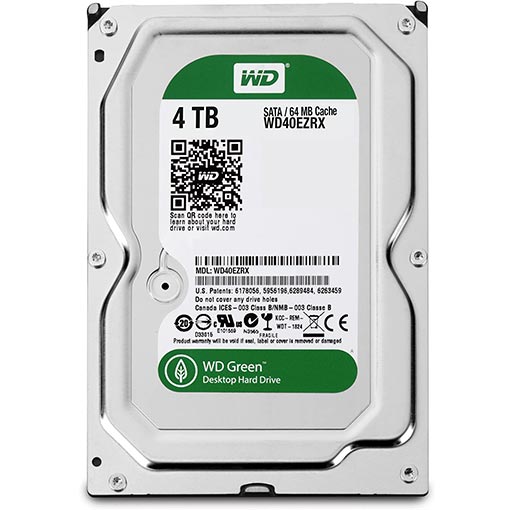 Western Digital (WD) 4TB Internal Hard Drive IntelliPower 64MB Cache SATA 6.0Gb-WD40EZRX