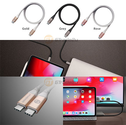 GRENOPLUS USB-C TO C 3.1 GEN 2 CABLE THUNDERBOLT 1M GOLD