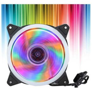 Buy Haysenser 120mm Multicolor Desktop PC RGB cooling Fan at best price in Qatar.