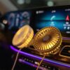 USB Car Ventilation Fan 3 Speed ​​Mini Electric Fan with LED Light