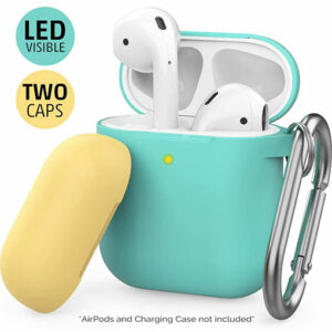 AHASTYLE AirPods 1 & 2 Dual Color Case Protective Cover - Mint Green/ Yellow