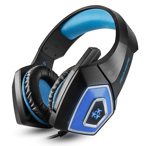 Hunterspider V1 3.5mm Headsets Bass Gaming Headphones Blue : PC | PS4 | XBOX | Mobile