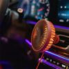 USB Car Ventilation Fan 3 Speed ​​Mini Electric Fan with LED Light