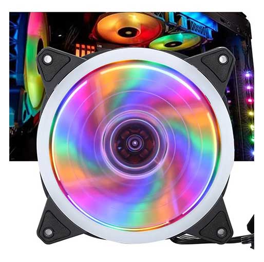 Haysenser 120mm Multicolor Desktop PC RGB cooling Fan