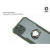 Green iPhone 11 Stylishly Tough Shockproof Case With Ring -Black