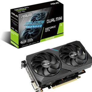 Asus Dual GTX1660 Super Mini OC, 6GB DDR6, DVI, HDMI, DP, 1860MHz Clock, Overclocked, Compact