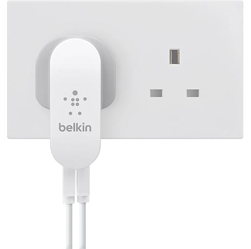 Belkin 10W Dual USB Port AC Indoor Mobile Device Charger F8J107UK