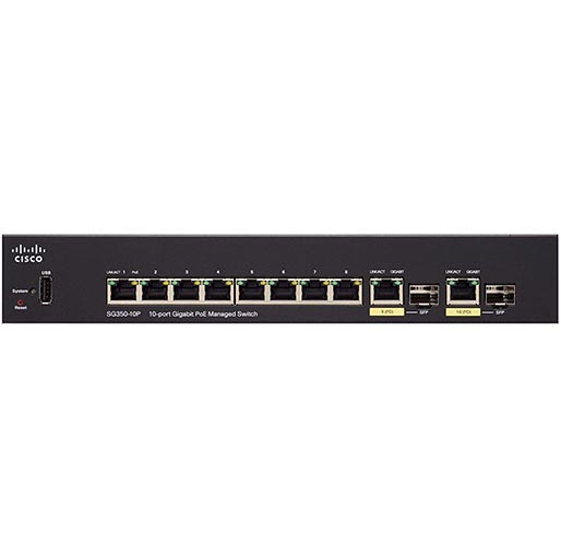 Cisco SG350-10 10-Port Gigabit Managed Switch