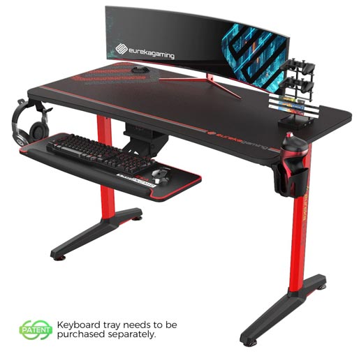 Eureka GIP-47 Gaming Captain Series Home Office E-sports gaming Computer Desk-Red