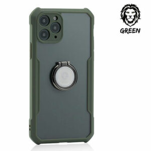 Green iPhone 11 Pro Stylishly Tough Shockproof Case With Ring -Green