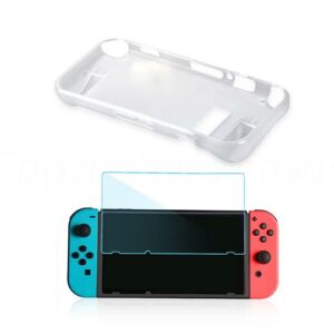 Oivo IV-SW036 2 in 1 Protective Crystal Cover Kit for Nintendo -TPU Grips & Screen Protector Tempered Glass