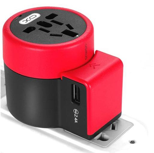 Buy XO-L22 Dual USB Travel Charger With Universal Adapter at Best Price in Doha, Qatar