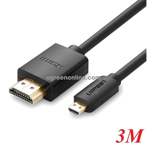 Ugreen 3M Micro Hdmi To Hdmi Cable 1.4 Full Copper 19 + 1 Hd127 30104