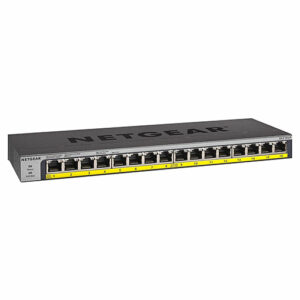 Buy NETGEAR GS116LP-100EUS ProSAFE FlexPoE 16-Port Unmanaged Gigabit PoE+ Switch (76W) at best price in Qatar.