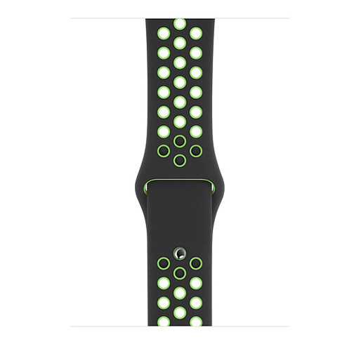 Apple Watch Strap 44mm Black/Lime Blast Nike Sport Band - Regular