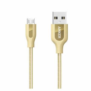 Buy Anker PowerLine+ Micro USB Cable 3ft/0.9m - Gold in Qatar