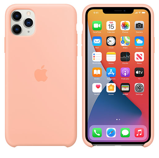 Apple iPhone 11 Pro Max Silicone Case - Grapefruit