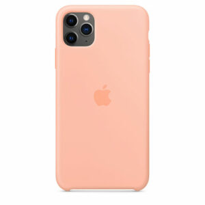Buy Apple iPhone 11 Pro Max Silicone Case - Grapefruit in Qatar