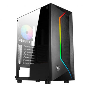 Buy MSI MAG Vampiric 100R Mid Tower Gaming PC Case Black in Qatar