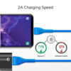 Promate VigoRay-C 1.2M 2A USB A to USB type C Cable with 1.2m Tangle Free Cord and Long Bend Lifespan