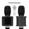 Promate VocalMic-4 Multi-Purpose Wireless Karaoke Microphone with LED Light and Phone Holder Silver