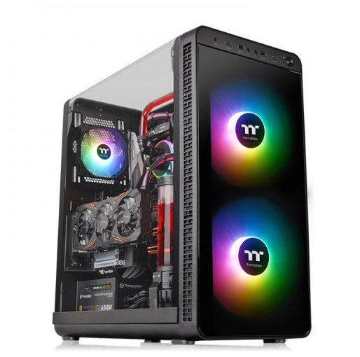 Thermaltake View 37 ARGB Edition E-ATX Mid-Tower Gaming Computer Case with 2 x 200mm ARGB fans and 1 x 120mm ARGB Fan