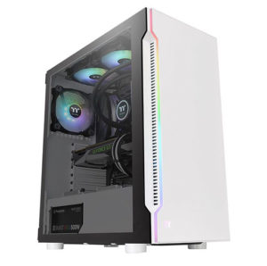 Buy Thermaltake H200 TG Snow RGB ATX Mid Tower Gaming computer case in Qatar